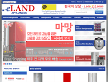 Tablet Screenshot of elandappliance.com
